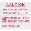 Decal 65-75 Buick Cooling System GM Dealer Installed Antifreeze - image 1