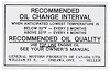 Decal 70-71 Buick Engine Compartment Canada Oil Change - image 1