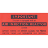 Decal 66-67 Pontiac Buick Cadillac California Air Injection Reactor - image 1