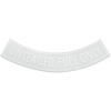 Decal 71-77 GM Unleaded Fuel Only 3 White Curved - image 1