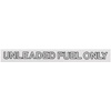 Decal 71-77 GM Unleaded Fuel Only 4 Black Silver - image 1