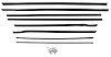 Window Felts for 1971-1976 Pontiac Bonneville 2dr HT [Repro. Style, 8-pc Set] - image 1