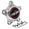 92 Drag Star Bracket Racer Short Plastic Center Cap w/ Medallion & Screws [Metallic Gray] - image 1