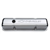 Chrome Tall Valve Covers with Embossed Bowtie & Chevrolet Emblem for 1958-1986 Small Block Chevy - image 1