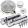 Die-Cast Aluminum Valve Cover Dress-Up Kit for 1958-1986 Small Block Chevy in Chrome Finish - image 1