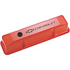 Die-Cast Aluminum Tall Valve Covers for 1958-1986 Small Block Chevy with Chevrolet/Bowtie Recessed Emblem in Chevy Orange Finish
