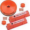 Die-Cast Aluminum Valve Cover Dress-Up Kit for 1958-1986 Small Block Chevy in Chevy Orange Finish - image 1
