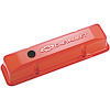 Die-Cast Aluminum Tall Valve Covers for 1958-1986 Small Block Chevy with Chevrolet/Bowtie Raised Emblem in Chevy Orange Finish - image 1