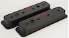 Die-Cast Aluminum Center Bolt Valve Covers for 1987-Up Small Block Chevy in Black Crinkle Finish