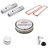 Die-Cast Aluminum Center Bolt Valve Cover Kit for 1987-Up Small Block Chevy in Chrome Finish - image 1