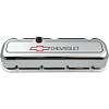 Die-Cast Aluminum Tall Valve Covers for 1965-1996 Big Block Chevy with Chevrolet/Bowtie Recessed Emblem in Chrome Finish - image 1