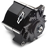 141-147 Slant-Edge Alternator with Raised Bowtie Emblem for Chevy Small Block, Big Block V8 Engines [Liquid Black]