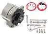 141-149 Slant Edge Alternator Kit for Small Block Engines [Cast Gray Crinkle Finish] - image 1