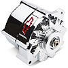 141-155 Slant-Edge Alternator with Red Recessed Bowtie Emblem for Chevy Small Block, Big Block V8 Engines - image 1