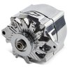 141-156 Slant-Edge Alternator with Black Recessed Bowtie Emblem for Chevy Small Block, Big Block V8 Engines [Polished] - image 3