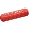141-261 Die-Cast Slant-Edge Valve Cover Kit for GM Gen III/IV LS Engines w/Raised Chevrolet Logo [Orange] - image 2