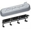 141-263 Die-Cast Slant-Edge Valve Cover Kit for GM Gen III/IV LS Engines w/Raised Chevrolet Logo [Gray] - image 1
