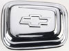 Rectangular Chrome Chevy Bow Tie Valve Cover Breather Cap Push-In - image 3
