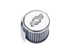 Chrome Chevy Bow Tie Valve Cover Air Breather Cap Push-In - image 2