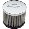 Chrome Chevy Bow Tie Valve Cover Air Breather Cap Push-In - image 1