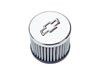 Chrome Chevy Bow Tie Valve Cover Air Breather Cap Push-In - image 2