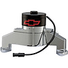 Electric Water Pump for Big Block Chevy with Red Bowtie in Chrome Epoxy Powder Coated Finish - image 1