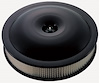 Super-Light 14"x3" Aluminum Air Cleaner Kit with Embossed No Emblem (Plain) in Black Anodized Finish - image 1