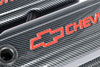 Carbon Style Dress-Up Kit with Red Emblems for 1958-1986 Small Block Chevy - image 2