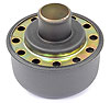 Push-In Valve Cover Breather Cap with Hood [3 in. Diameter, Black Crinkle, Bowtie Emblem] - image 2