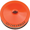 Classic Chevrolet 14"x3" Air Cleaner Kit with Bowtie & Chevrolet Emblem in Chevy Orange Finish - image 1