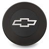 Billet Aluminum Chevy Bowtie Radiator Cap with Embossed Logo and Knurled Edge in Anodized Black Finish - image 1