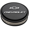 Slant-Edge Round Air Cleaner Kit for Carburetors [14 in. Diameter, Black Crinkle, Chevrolet Emblem] - image 1