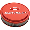 Slant-Edge 14" Air Cleaner Kit with Raised Chevy Bowtie Emblem in Chevy Orange Finish - image 1