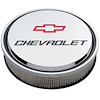 Slant-Edge 14" Air Cleaner Kit with Recessed Red/Black Chevy Bowtie Emblem in Chrome Finish - image 1