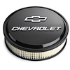 141-838 Slant-Edge 14 in. Air Cleaner Kit with Raised Chevy Bowtie Emblem [Liquid Black Finish] - image 1