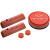 1987-Up Small Block Chevy Die-Cast Slant-Edge Center Bolt Valve Cover Kit with Raised Emblems in Chevy Orange - image 1