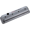 Die-Cast Slant-Edge Valve Covers for 1987-Up Small Block Chevy with Chevrolet/Bowtie Recessed Emblem in Polished Finish - image 1