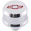 Slant-Edge Aluminum Chevy Bowtie Push-In Air Breather Cap [Polished] - image 1