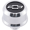 Slant-Edge Aluminum Chevy Bowtie Push-In Air Breather Cap [Polished] - image 1