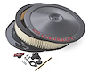 Proform Classic Chevrolet 14 in x 3 in. Air Cleaner Kit with Bowtie & Chevrolet Emblem in Shark Gray Finish - image 1