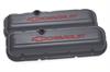 Stamped Steel Short Valve Covers for 1965-1996 Big Block Chevy with Chevrolet/Bowtie Recessed Emblem in Shark Gray Finish - image 1