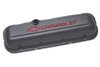 Stamped Steel Short Valve Covers for 1965-1996 Big Block Chevy with Chevrolet/Bowtie Recessed Emblem in Shark Gray Finish - image 2
