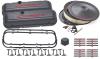 Stamped Steel Short Valve Cover Dress-Up Kit for 1965-1996 Big Block Chevy in Shark Gray Finish - image 1