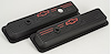 Stamped Steel Center Bolt Valve Covers for 1987-Up Small Block Chevy in Black Crinkle Finish - image 1