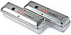 2-Piece Die-Cast Aluminum Valve Covers for 1958-1986 Small Block Chevy with Bowtie/Chevrolet Emblem in Polished Finish - image 2
