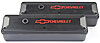 2-Piece Die-Cast Aluminum Valve Covers for 1958-1986 Small Block Chevy with Red Bowtie/Chevrolet Emblem in Black Crinkle Finish - image 3
