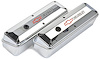 2-Piece Die-Cast Aluminum Valve Covers for 1958-1986 Small Block Chevy with Bowtie/Chevrolet Emblem in Chrome Finish - image 1
