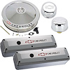 2-Piece Die-Cast Aluminum Valve Cover Dress-up Kit for 1958-1986 Small Block Chevy in Chrome Finish - image 1