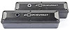 2-Piece Die-Cast Aluminum Valve Covers for 1958-1986 Small Block Chevy with Bowtie/Chevrolet Emblem in Black Crinkle Finish - image 3