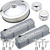 1958-1986 Small Block Chevy Engine Dress-Up Kit with Raised Emblems in Cast Gray Crinkle Finish - image 1
